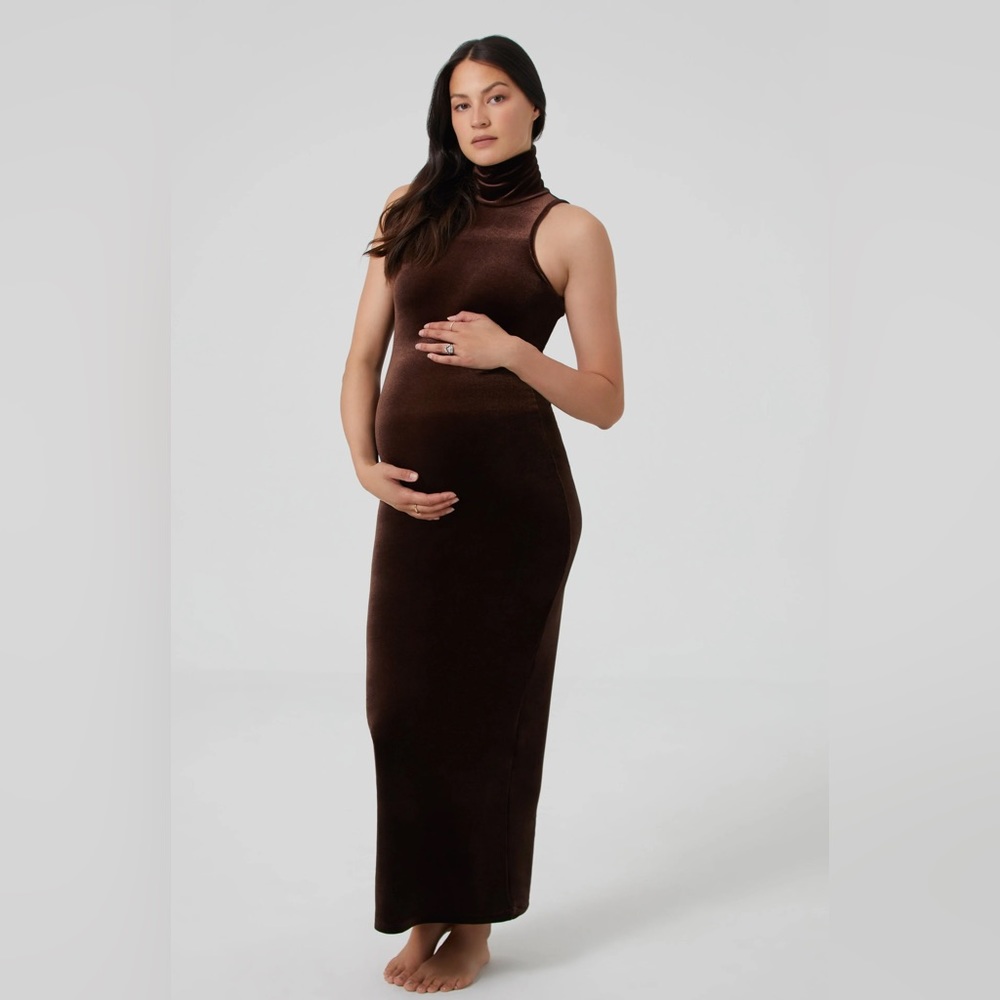 Bumpsuit Serena Velvet Brown Maxi Dress